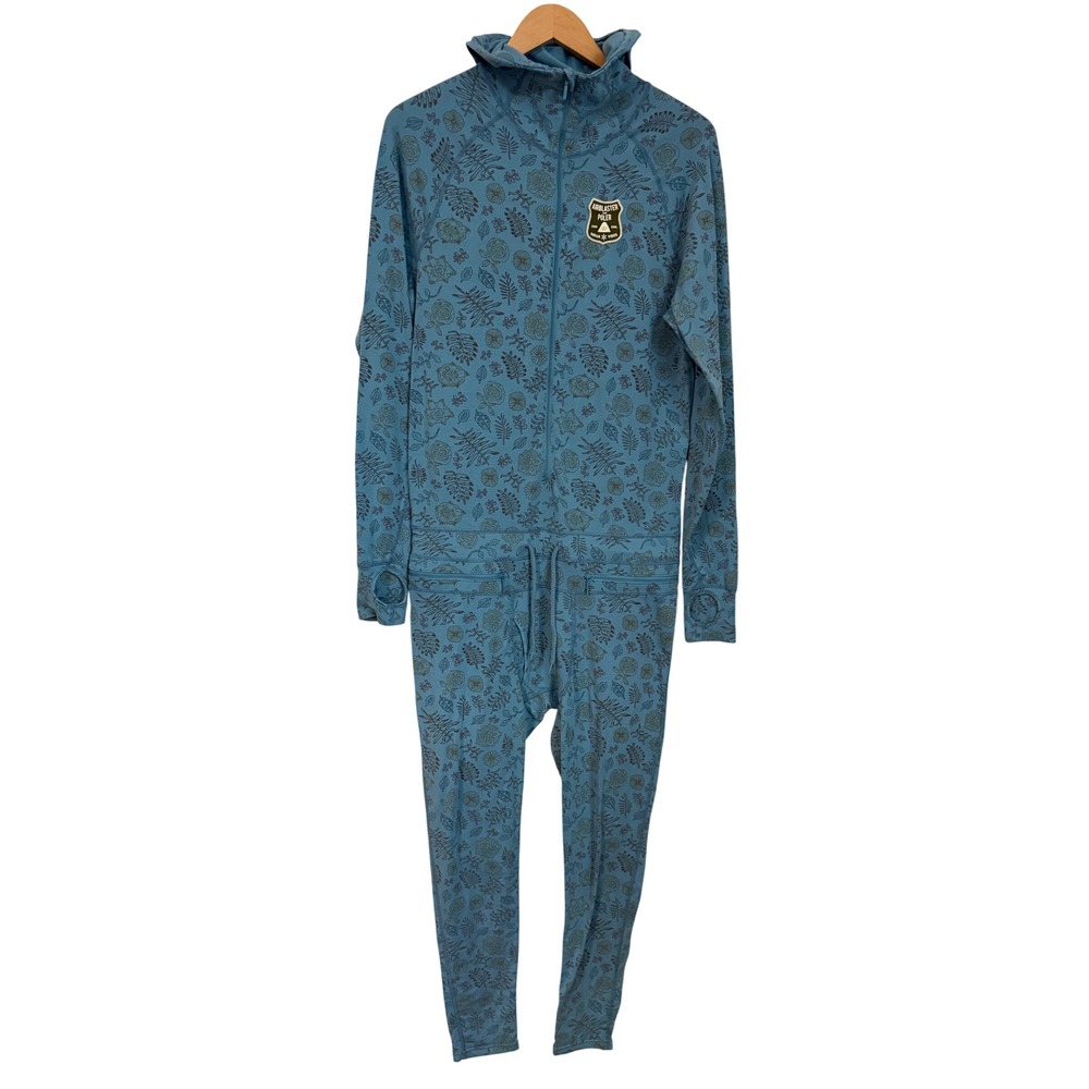 Airblaster Poler Ninja Suit Base Layer Womens Small Blue Floral One Piece Hooded